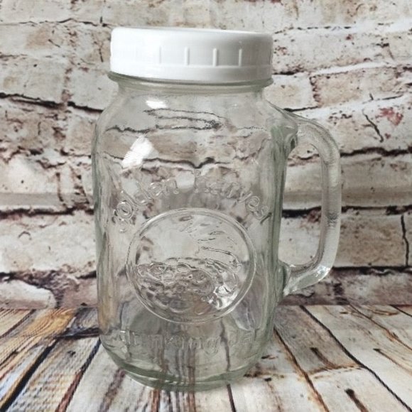 Anchor Hocking Golden Harvest Jar w/Lid - Picture 1 of 9